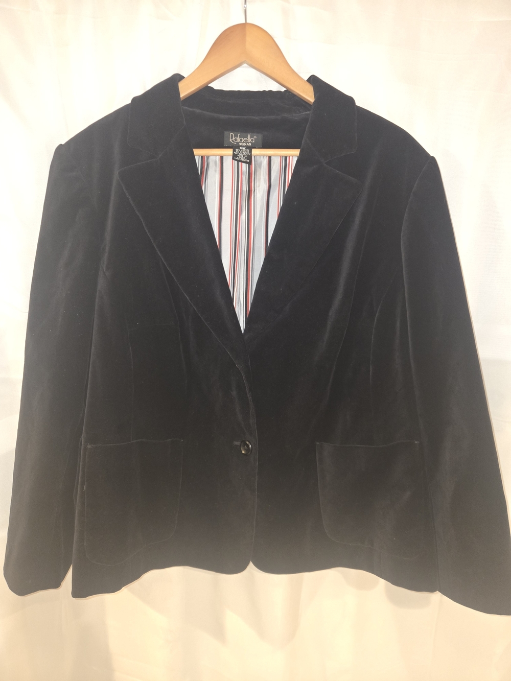 Rafaella Woman Black Stretch Velvet Blazer ✨